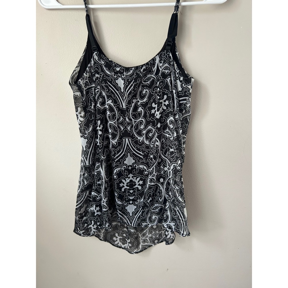 Y2K NY Collection Paisley Sheer Overlay Top XS Whimsigoth Gothglam Feminine